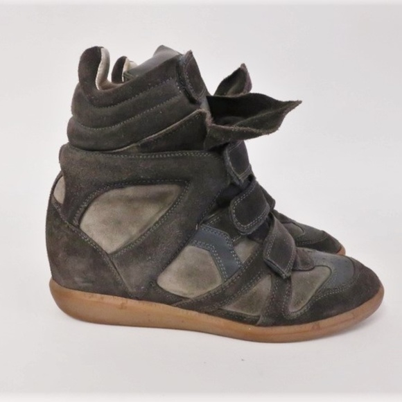 Isabel Marant Shoes - Isabel Marant Bekett Wedge Sneaker Brown